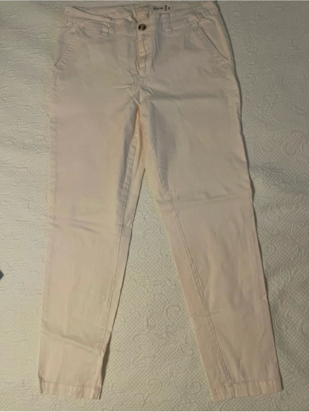 Maison Jules Pale Pink Ankle Chino Pants